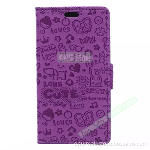 Magic Girls Flip Leather Wallet Mobile Phone Case for LG Zero Glass